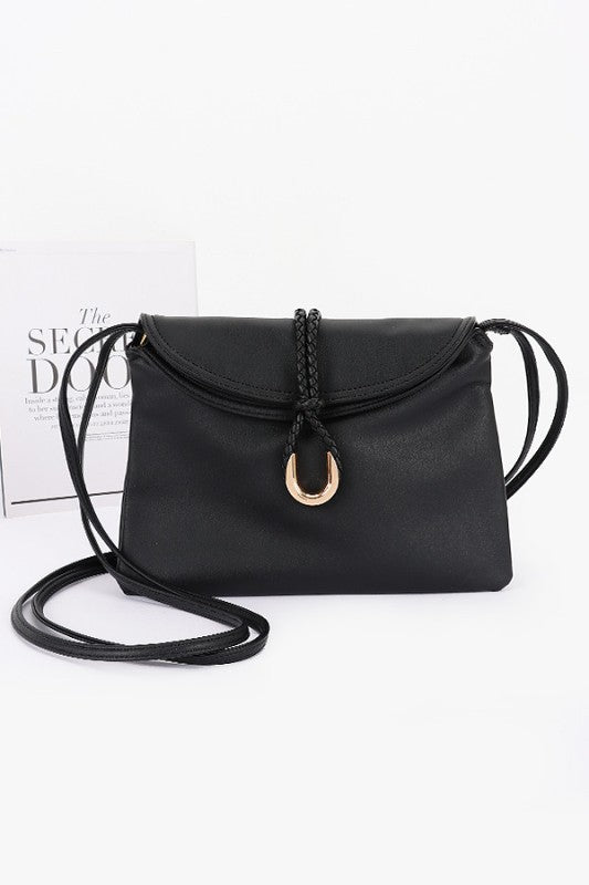 FAUX LEATHER CROSSBODY BAG