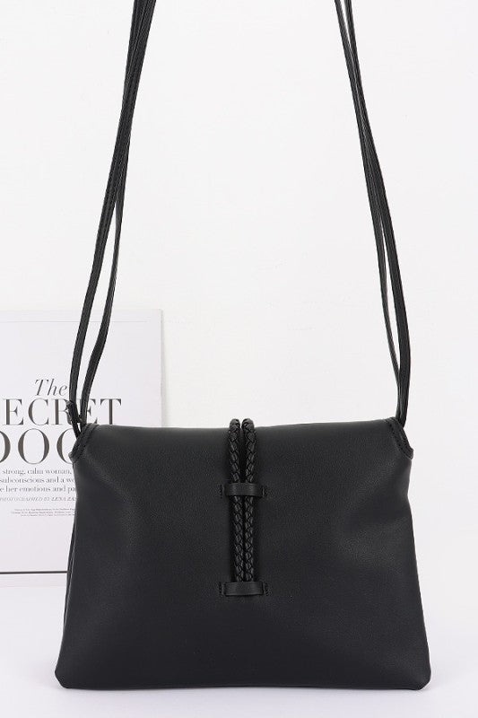 FAUX LEATHER CROSSBODY BAG