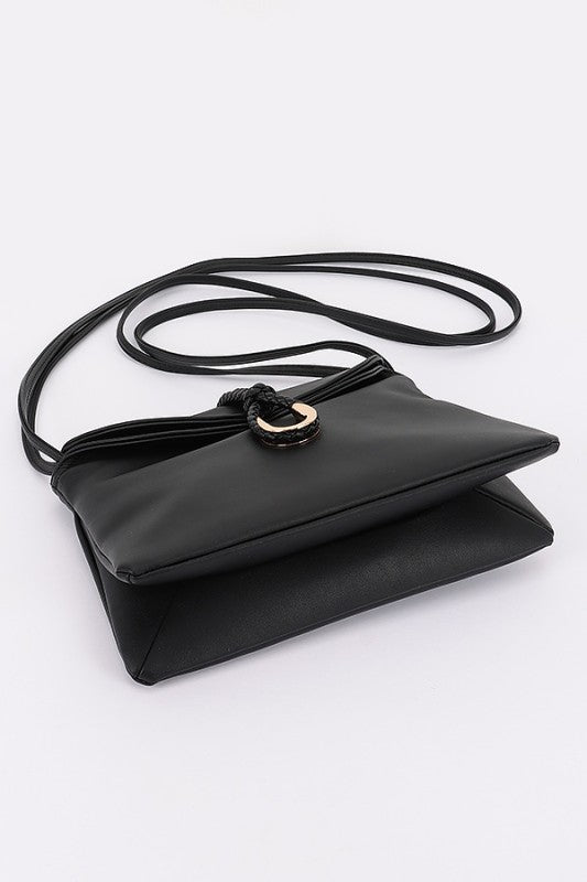 FAUX LEATHER CROSSBODY BAG