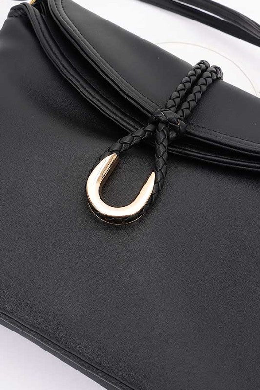 FAUX LEATHER CROSSBODY BAG