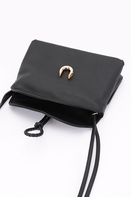 FAUX LEATHER CROSSBODY BAG