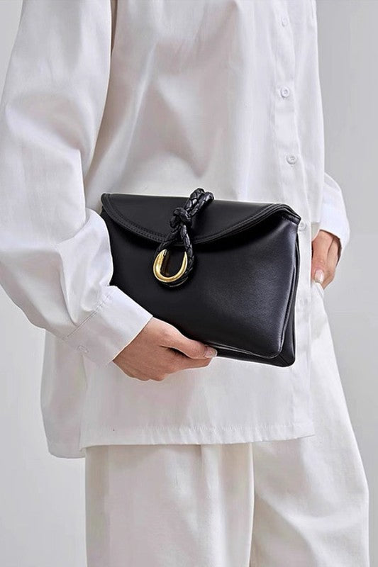 FAUX LEATHER CROSSBODY BAG