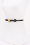 METAL BUCKLE FAUX LEATHER BELT