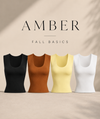 “AMBER” ROUND NECK SLEEVELESS BASIC TOP