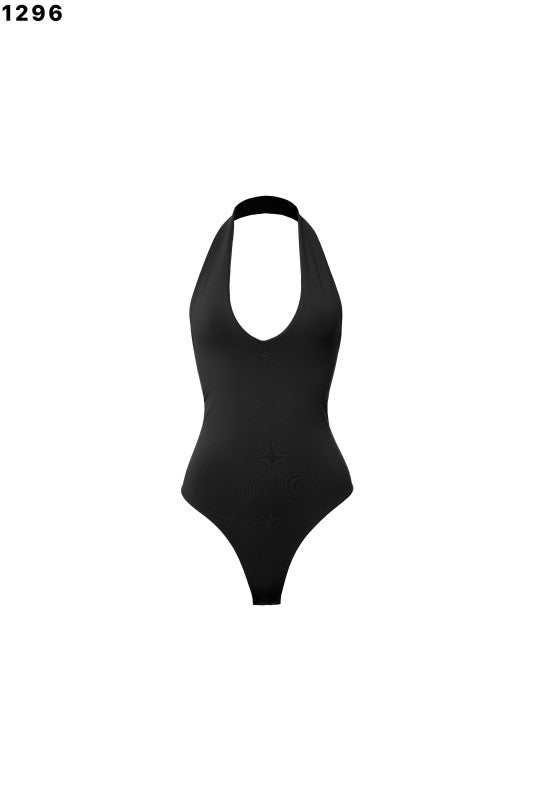 “HAZEL” HALTER NECK DOBLE LAYER BODYSUIT