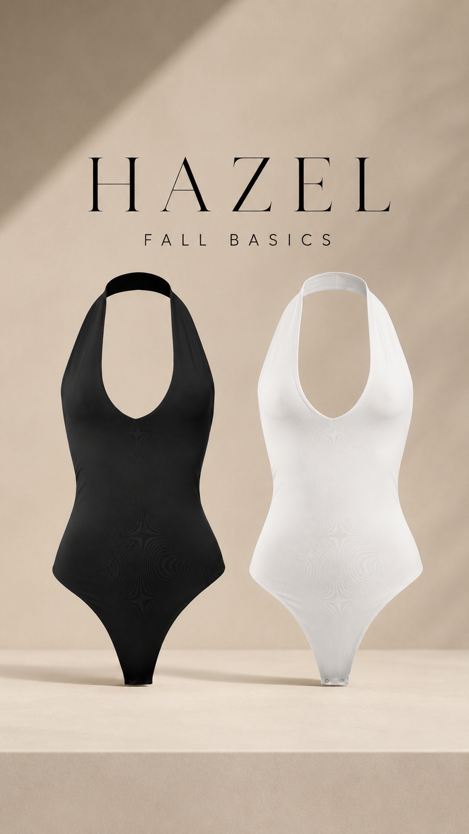 “HAZEL” HALTER NECK DOBLE LAYER BODYSUIT