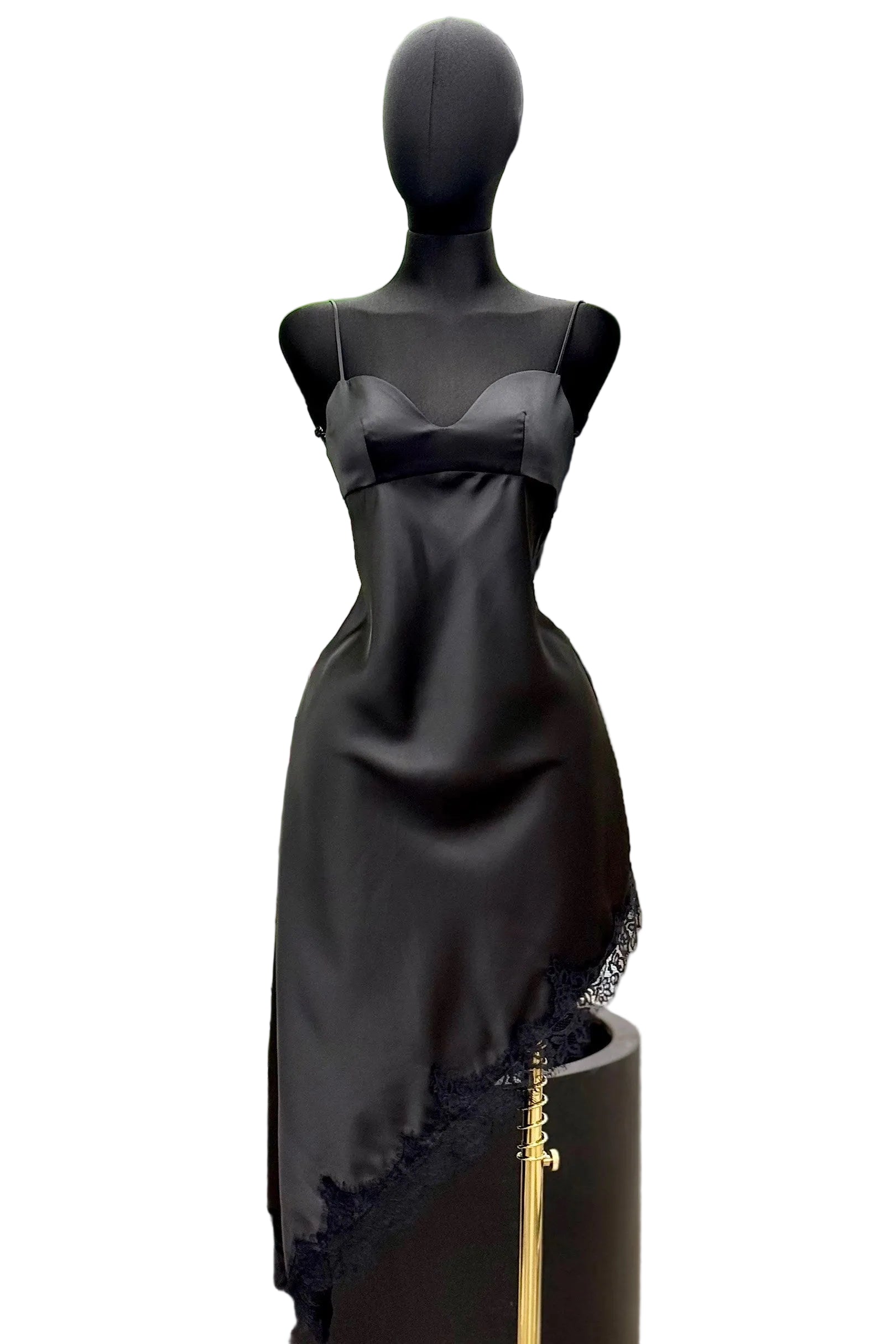 “VIXY” ASYMMETRICAL SILK DRESS