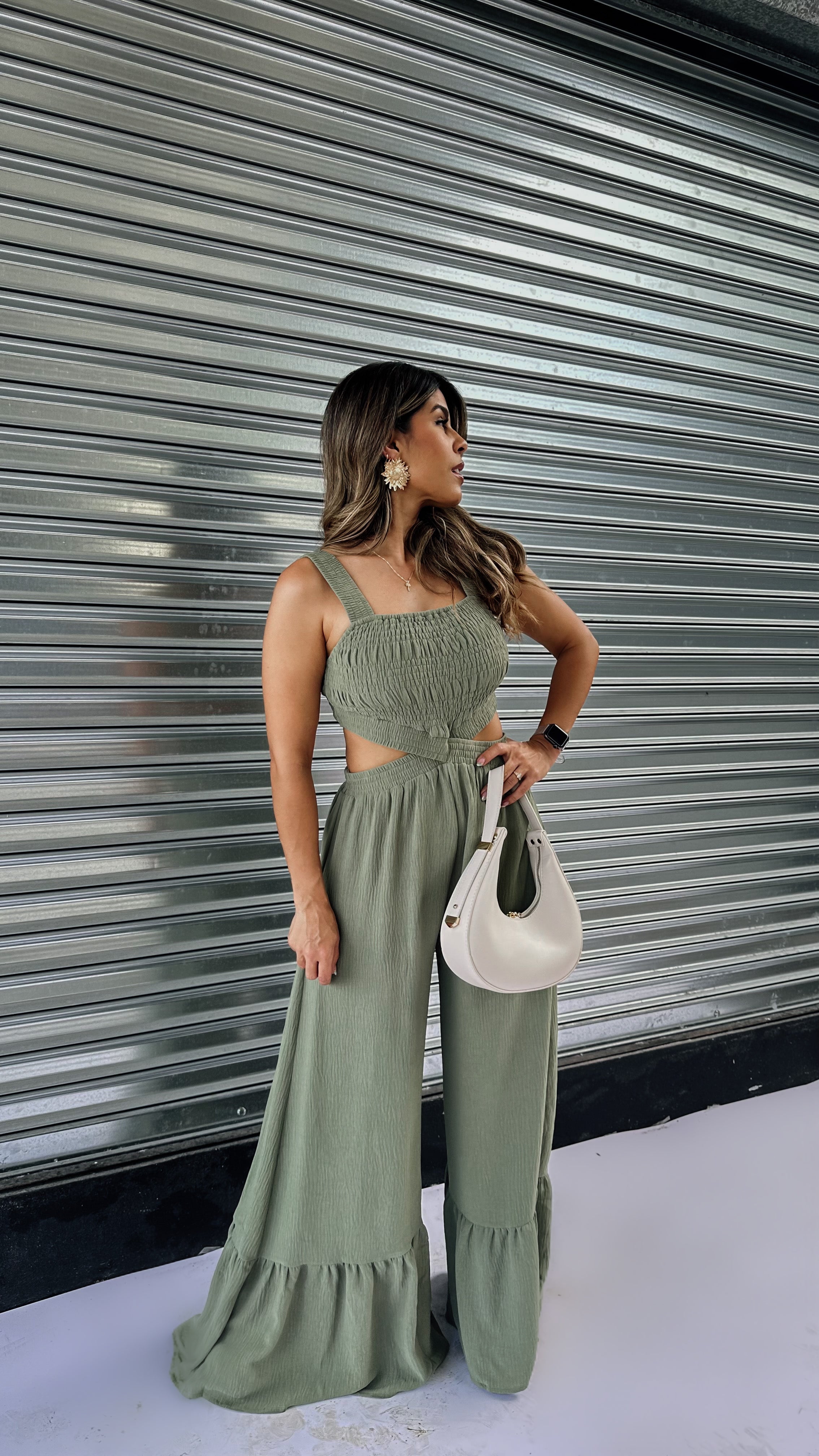 “AMAYA” CUTOUT WIDE LEG JUMPSUIT