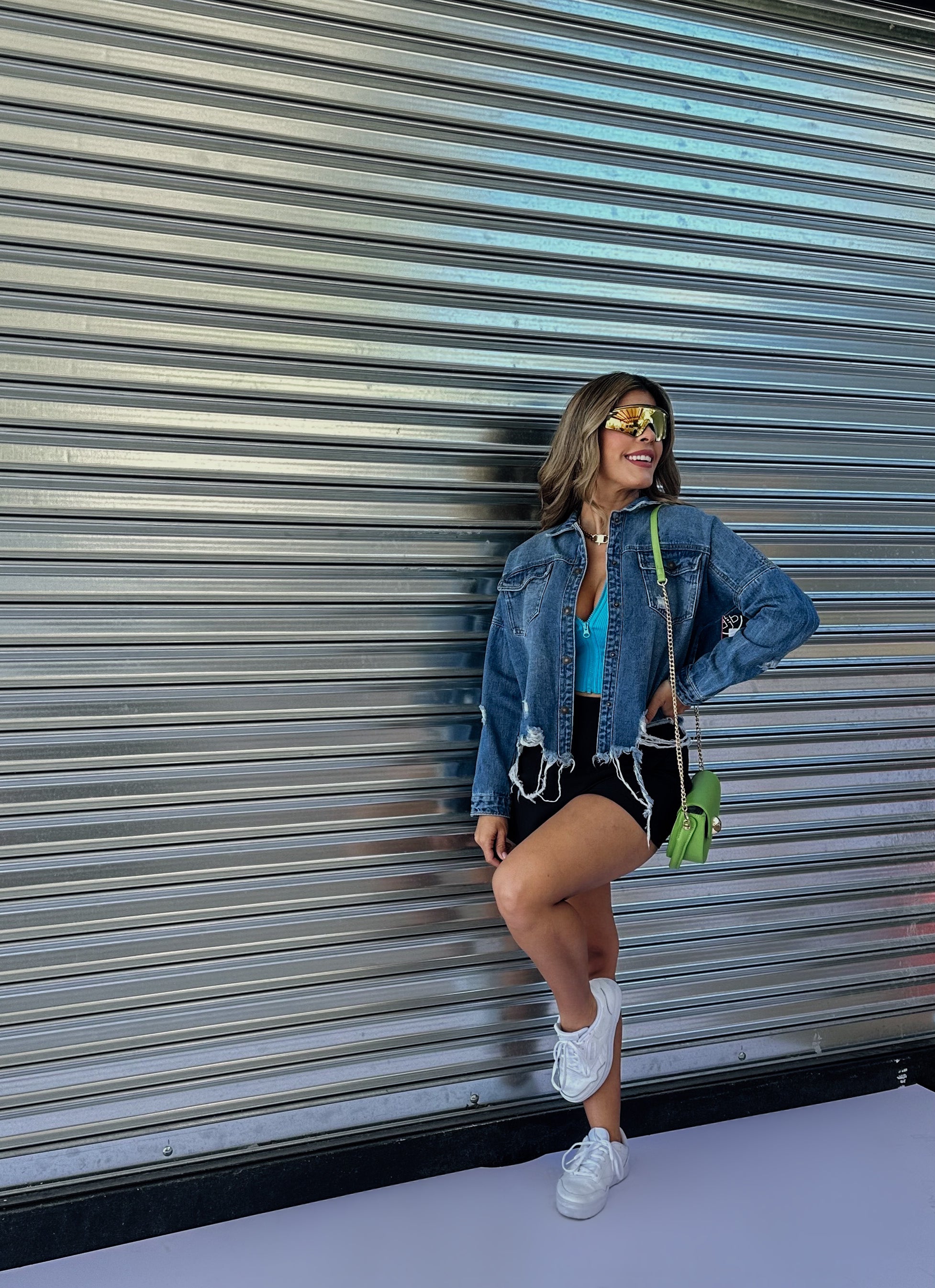 “BAD ASF” DESTRUCTED DENIM JACKET