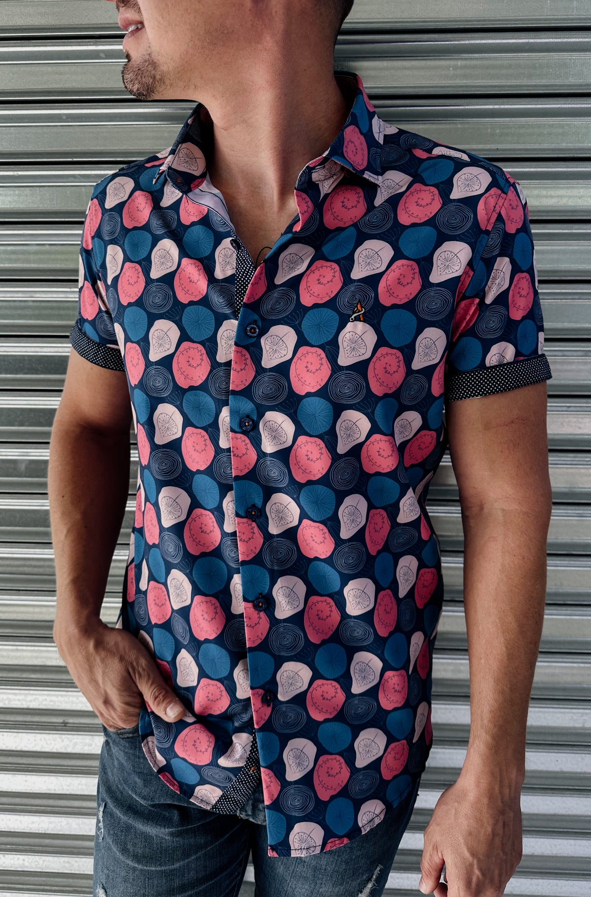 “ENZO” SHORT SLEEVED MENS SHIRT